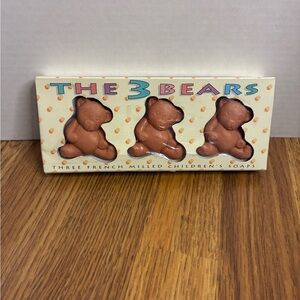 Vintage 3 Bears Children's French Milled Guest Soaps Box Turkish Bath Company